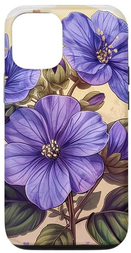 iPhone 15 Bergenia Flower Hearts Around Boho Style Graphic Case