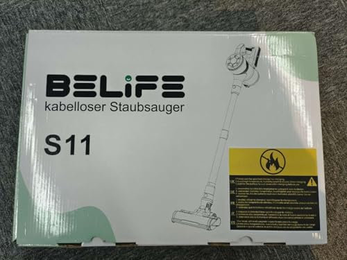 Belife Akku Staubsauger, 45000pa/550W Kabelloser Staubsauger, 45 Minuten Laufzeit, Bürstenloser Motor, LED-Anzeige, 6-in-1 Beutelloser Akkusauger für Tierhaare Hartböden Teppich (Violett)