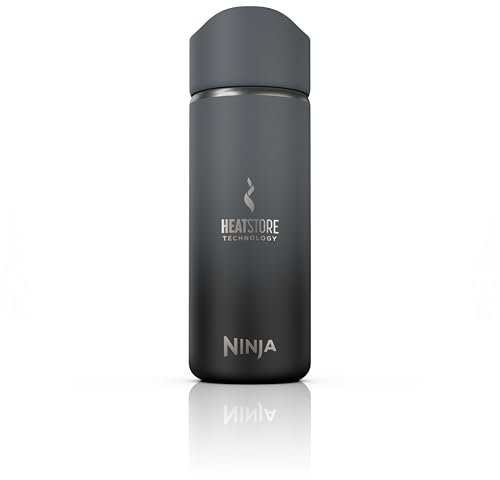 Ninja 400 ml Sip Perfect Hot Drinks Travel Flask, Made BPA-Free, Dishwasher Safe, Insulated Bottle, Black, DW1603EUUKBK