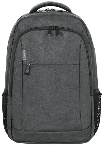 Lenovo B325 Laptop Backpack, Grey, 17-Inch, Water-Resistant Travel Backpack with External USB Port, Anti-Theft Design, Luggage Strap, for Men & Women, Perfect for Work, School, and Travel