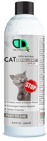 DD Teck 100% Natural Cat Repellent Spray, Safe & Effective -Prevents Scratching & Damage, Garden Protection,Encourages Positive Behavior,Easy to Use (250ml)