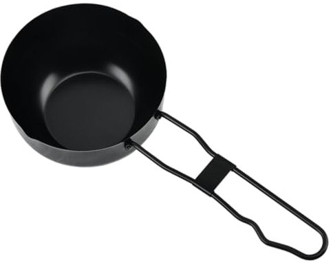 Ciieeo Multi-Functional Mini Iron Cooking Pot Deepened Design Sturdy Cast Iron Stew Pot Lightweight Household Soup for Outdoor Camping and Picnic Use