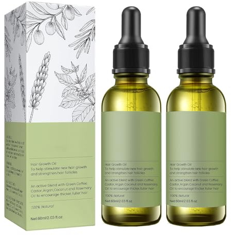 Tyafzzn Natürliches Haaröl, Veganic Hair Oil zum Haarwachstum Beschleunigen mit Biologischen Rosmarinöl, Rizinusöl, Mandelöl und Arganöl, als Haarmaske und Haarkur
