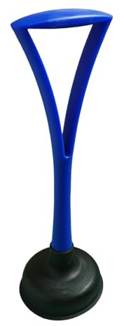 Pump Max Ausgussreiniger Pömpel/Pümpel/Hektor, 14 cm Durchmesser, 42 cm Höhe, Blau, Kunststoff