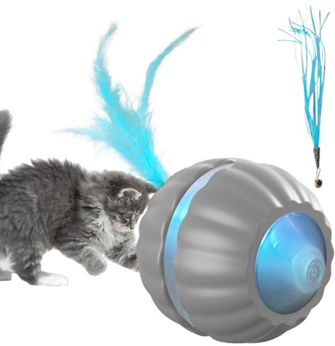 Juguete de gato automático: juguete de gato láser interactivo, dispositivo robótico autónomo | Involucra a los instintos de caza el juego pacífico, reduce el aburrimiento de manera efectiva, promueve