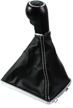 FUANA Pomo de palanca de cambios de 5 velocidades para Opel Astra III para H, palanca de cambios de cuero, cubierta de palanca de cambios manual, adaptador de perillas de cambio