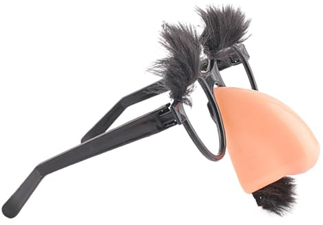 Nasenbrille – Goofy Brille, Neuheit Sonnenbrille mit Augenbrauen, Schnurrbart Kostüme, Partygeschenke für Film, Cosplay, Schule, Theaterstücke, Fotoautomaten-Requisiten, Comic-Konventionen