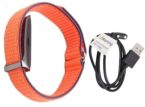 Fockety Pulsera Inteligente de Salud, Rastreador de Ejercicios con Monitor de Frecuencia Cardíaca, Rastreador de Sueño, Contador de Pasos, 40 Días de Tiempo de Espera, 10 M a Prueba de (Orange)