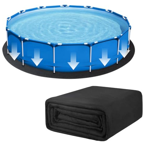 Wapasezyar Poolunterlage Unterlage Rund, Pool Bodenplane Runden, Poolunterlage Outdoor, Schwimmbecken Matte Pool Bodenplane Faltbarer,Whirlpool Unterlage Rund Poolmatte (Durchmesser 460cm)