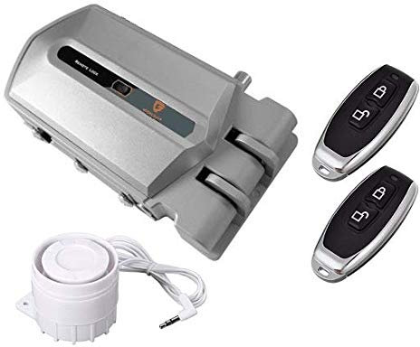 Golden Shield Alarm - Cerradura de Seguridad Invisible con Alarma y 2 mandos incopiables