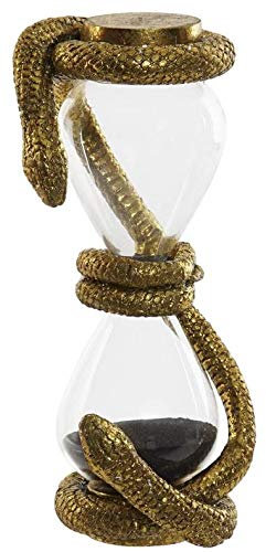 AVENUELAFAYETTE Sablier Figurine Statuette Serpent doré déco - 22 cm