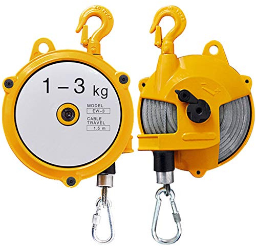 LXYYSG Équilibreur de Ressort, Porte-Outil Suspension Rétractable avec Crochet et 1.5m Câble, Autobloquant Équilibreur de Ressort pour Outil de Suspension