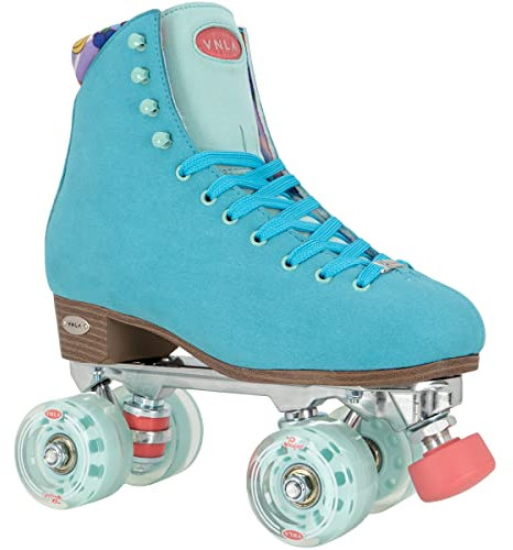 VNLA Parfait Damen Rollschuhe | trendig, bequem & perfekt für breite Füße | High-Top Quad Skates - Aqua - Damen 39