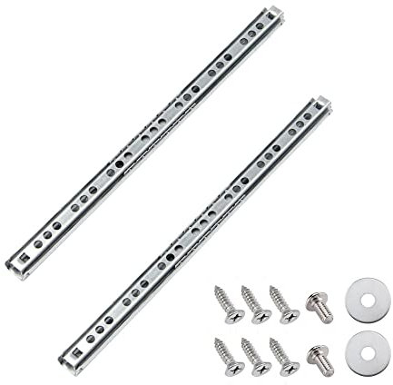 Dtoterul Guide per Cassetti 2 Pezzi Guide Scorrevoli Guide per Cassetti Estrazione Totale Guide per Cassetti con Cuscinetti a Sfera Binari Cassetti Scorrevoli 240mm 17mm