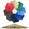 Auvent De Remplacement Pour Parasol De Terrasse De 3.0m, 6 Baleines/8 Baleines Toile De Parasol Déporté, Housse De Rechange Pour Parasol D'extérieur, Polyester Anti UV 50+(Couleur:Kaki,Taille:300cm 6-