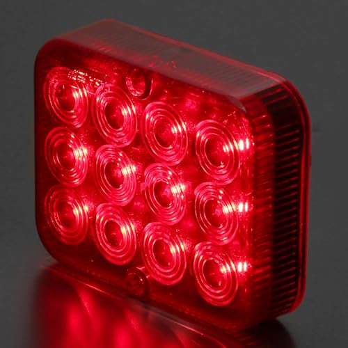 ETUKER Rear Fog Light LED 12V Waterproof ECE 1Pc Red Fog Lamp for Trailer Caravan Truck