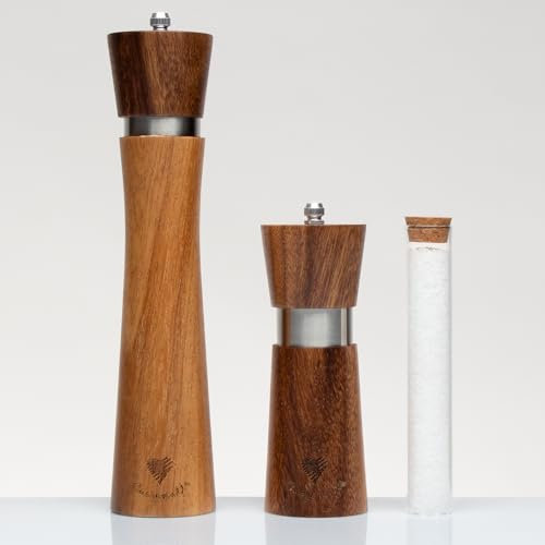Doni Bomboniere Hochzeit Salzmühle mit Reagenzglas aus massivem Salz, Geschenkidee, Jahrestag, nützliche Einladungen, originelle Ideen, günstig, elegant, komplette Hochzeit
