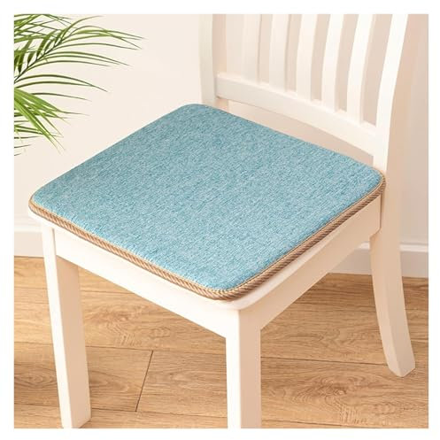 Garten-Küche-Esszimmer-Kissen, Kissen Square Dining Room Seat Pads with Nonslip Bottom Rigid Sponge Filled for LongLasting Comfort(Blue,50 * 50cm)