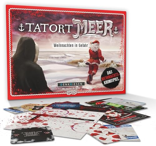 DENKRIESEN Tatort Meer Weihnachten in Gefahr | Krimispiel ab 14 Jahren | Wiederverwendbarer Weihnachtsfall mit spannenden Beweismitteln und kniffligen Rätseln – ideal als Wichtelgeschenk.