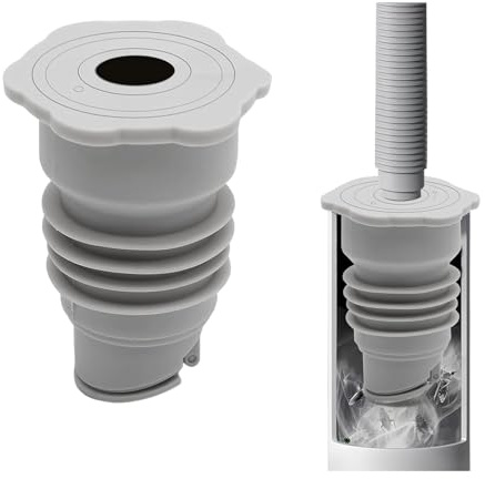 JOZMMZEOOA 45-50mm Sello de Tubería de Drenaje Lavadora,Gris Silicona Tubo Sellado Desodorante Sello da Tubería Lavadora,para Sellos da Alcantarillado Tuberíe Cocina Lavador