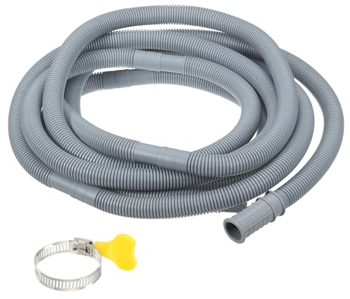 PATIKIL 16.4Ft Air Conditioner Drain Kit, 1 Set Universal AC Drain Hose Connector Hose with Clamp & Rubber Adapter for Mini-Split Window Portable AC Unit Dehumidifier Faucet, Gray