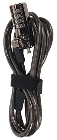 Keenso Cavo di sicurezza informatica con cavo di blocco laptop per combinazione di crittografia a 4 cifre per l'utilizzo della libreria