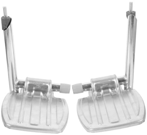 Homoyoyo Universelle Rollstuhl Fußstützen mit Metallstange Ergonomisches Design Leicht und Robust Geeignet für Rollstuhlfahrer mit Eingeschränkter Beinbeweglichkeit