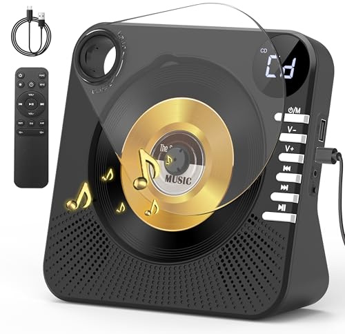 Greadio CD Player Tragbar mit Bluetooth 5.1, Kinder CD Spieler