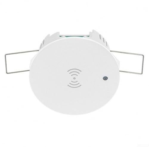 Smart Human Presence Sensor | 24 GHz Millimeterwellen-Erkennung | 6 m Reichweite, 120° Winkel | Wi-Fi- und Tuya-kompatibel | für Deckenmontage, Sicherheit im Innenbereich (Weiß)
