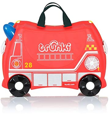TRUNKI Kinderkoffer - Feuerwehrwagen Frank - Ride On Handgepäck Koffer