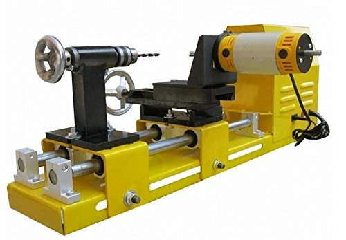 GOWE Mini macchina per tornio per lavorazione del legno con mandrino da 80 mm e motore da 600 W per fai da te