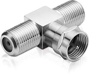 adaptare 60603 Sat-T-Stück 1-mal F-Stecker auf 2-mal F-Buchse
