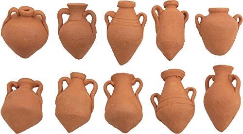 Unbekannt Krippenzubehör, Krüge Amphoren 10er Set groß Höhe ca. 3,6cm