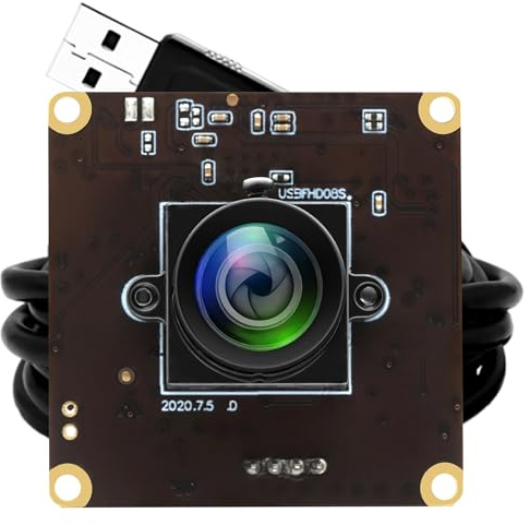 ELP USB Kamera Hohe Bildrate 720P 100fps/ 480P 260fps 2MP 1080P Webcam Keine Verzerrung 60 Grad Objektiv USB Kameramodul für Golfschwung Embedded Kameramodul für Android Linux Windows USBFHD08S-LC1100