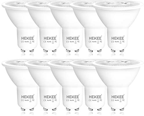 GU10 LED Bulbs, 60W Equivalent Halogen Lamp, Warm White 2700K, LED 7W 700 lumens, 45° Beam Angle, Recessed Bulbs, Track Light Bulb (Pack of 10)