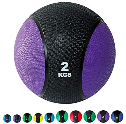 Core Power Medizinball Ball 2kg | Hochwertiger Weighted Ball für Fitness, Ganzkörpertraining und Rehabilitation | 1 bis 10 kg