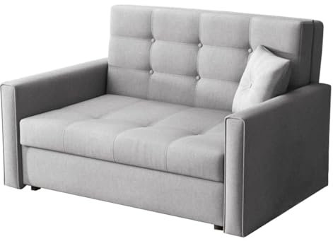 Mirjan24 Sofa Viva II Lux mit Schlaffunktion, Bettsofa, 2 Sitzer Polstersofa mit Bettkasten inkl. Kissen, Schlafsofa Sofagarnitur, Wohnlandschaft, Farbauswahl (Tatum 279)