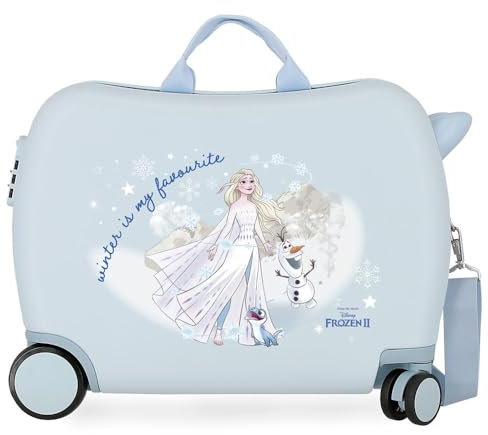 Disney Frozen Adventure Of My Mind Kinderkoffer, Blau, 50 x 38 x 20 cm, starrer ABS-Kombinationsverschluss seitlich, 38 l, 3 kg, 4 Räder, Handgepäck.