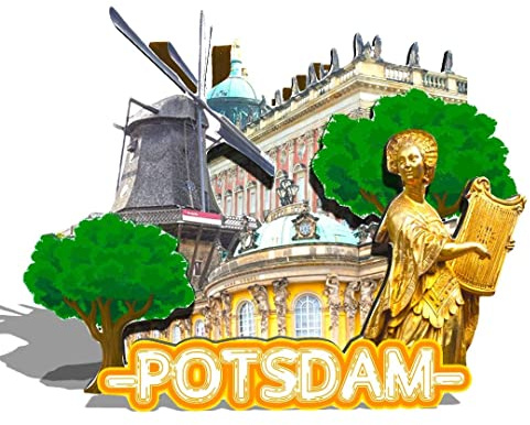 Orlybar Deutschland Potsdam Magnet Kühlschrankmagnet Holz 3D Sehenswürdigkeiten Reise Sammlerstück Souvenirs Dekoration handgefertigt -293