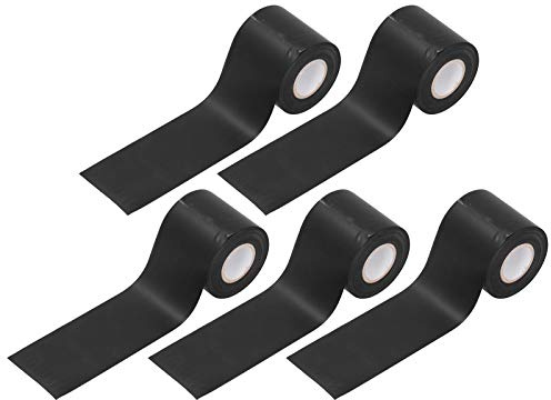 Hapivida 5 Stück Isolierband für Klimaanlage 11m × 6cm PVC Hochwertiges Isolierband Klimaanlagen Rohrband Klebeband Rohrbinderiemen zum Schutz, Bündeln und Reparieren von Kabeln (Schwarz)