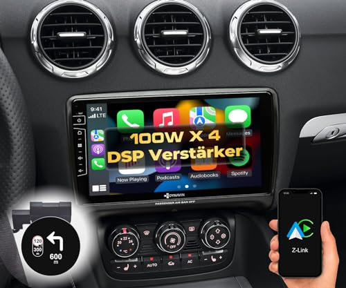 DYNAVIN Android Autoradio Navi für Audi TT 2006-2014, 9 Zoll Radio mit Wireless Carplay und Android Auto | Head-up Display | Inkl. DAB+: D9-TT Premium Flex