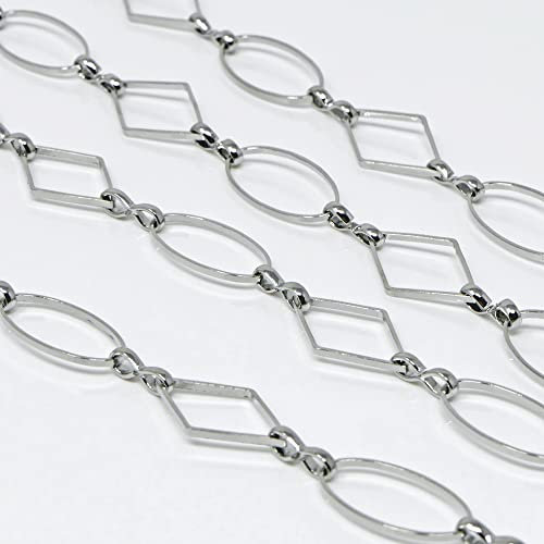 Kettenrohling Altsilber 1m Metallkette Gliederkette Kettenglieder á 16mm Metall Kette