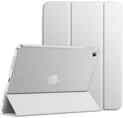 JETech Case for iPad (A16) 11th/10th Generation (2025/2022), Slim Stand Hard Back Shell Cover with Auto Wake/Sleep (Silver)