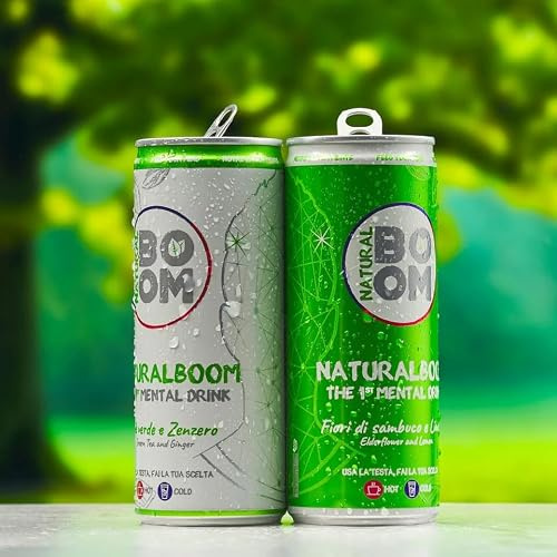 NATURALBOOM – MIXPACK – Il primo Mental Drink | 24 lattine | Lattine da 250ml