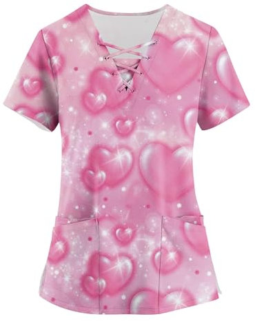 Kasaks Altenpflege Damen Care Sport Oberteile Damen Kasacks Damen Arbeitskleidung Pflege Damen Kasack Damen Pflege Günstig Kasack Damen Pflege Günstig Oversize Shirt Damen Tunika(2-Purple Pink,5XL)