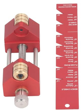Sharpening Jig Kit with Angle Gauge Clear Markings Aluminum Alloy Sharpening Holder Jig for Woodworking Chisels and Planes