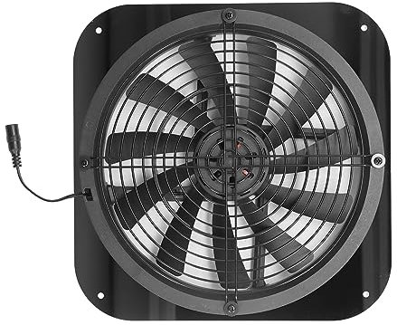 Solar-Abluftventilator, Solar-Abluftventilator, 9,8-Zoll-Solar-Abluftventilator, Runder Hochdruck-Belüftungsventilator für Kleine Hühnerställe, Sonnenkollektoren