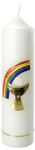 Holyart Bougie Calice Eucharistie Arc-en-Ciel 265x60 mm