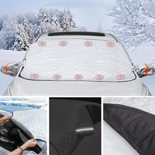 GFHZZS Auto Windschutzscheiben Abdeckung für Vw Transporter T6 Kombi,Frontscheibenabdeckung Auto Scheibenabdeckung Schnee EIS Frost Sonne UV Staub Wasserbeständig Autoteile,A-Small
