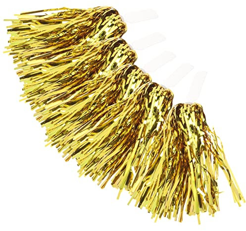 KICHOUSE 6stücke Cheerleader-Pompons Aus Pe-Material Leuchtende Farben Für Bälle Und Tanz Bruchfeste Handpompons Für Sport Und Partys Glatter Griff Für Cheerleader-Requisiten